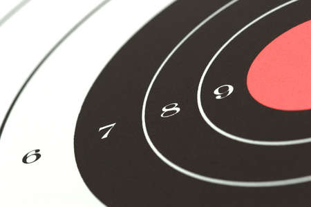 target sheet from firing range, angled macro with shallow depth of fieldの写真素材