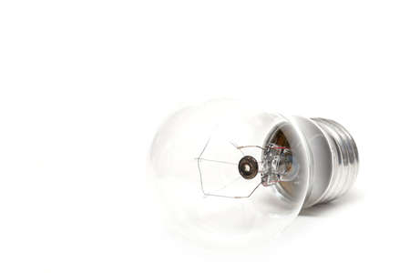 lighbulb highkey macro over white. shallow depth of field with focus on inner tube.の写真素材
