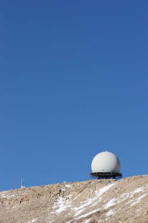 radar facility in northern wyoming, controlling the skies of the midwestの写真素材