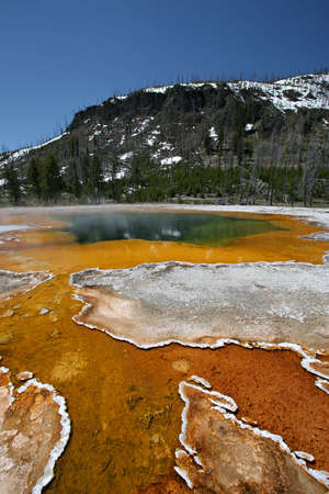 yellowstone national park - emerald pool in the black sand basin area.