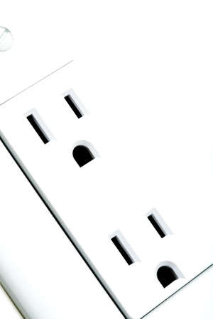 power outlet - an abstract macro shot highkey on white