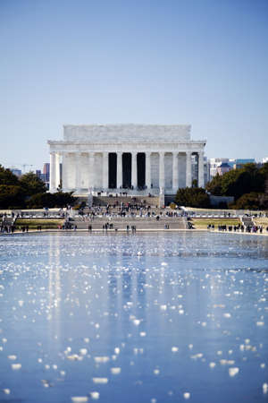 Lincoln Memorial - National Memorial in Washington DC under clear skyの写真素材