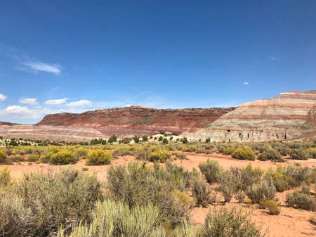 Scenic views of Paria Canyon-Vermilion Cliffs Wilderness in southern Utah near Kanab, Utah.の写真素材