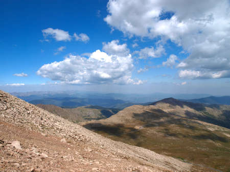 Scenic views from the Mount Evans Scenic Byway in Colorado.の写真素材