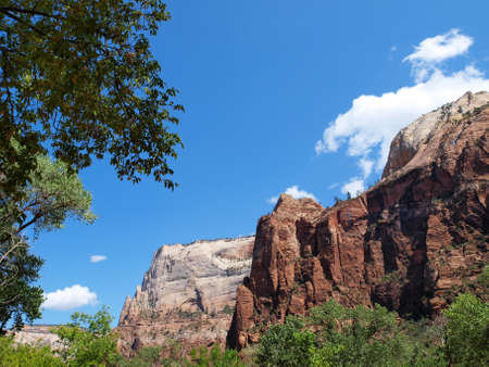 Scenic views of Zion National Park in Utah.の写真素材