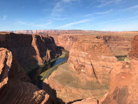 Scenic views to Horseshow Bend in northern Arizona.の写真素材