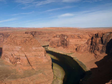 Scenic views to Horseshow Bend in northern Arizona.の写真素材