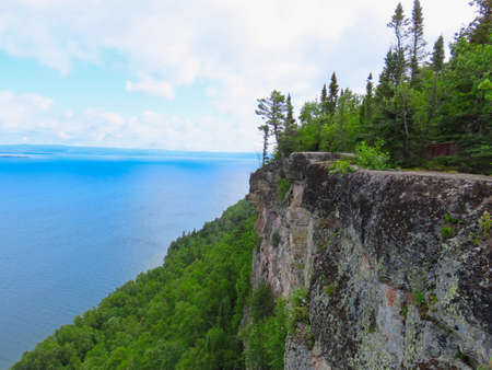 Scenic views of the shoreline along Lake Superior.の写真素材