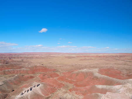 Scenic views of the Painted Desert portion of the Petrified Forest National Park in Arizona.の写真素材