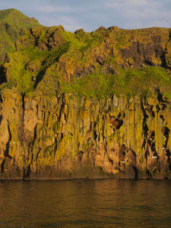 Scenic views of the islands of Vestmannaeyja or Westman Islands of Iceland.の写真素材