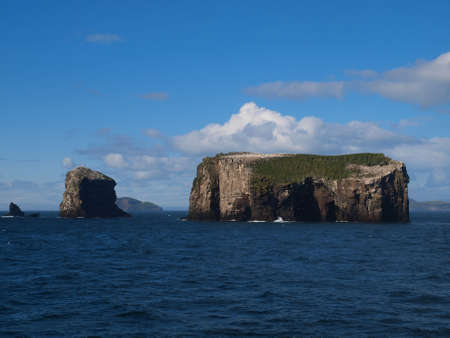 Scenic views of the islands of Vestmannaeyja or Westman Islands of Iceland.