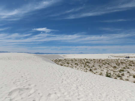 Scenic views of White Sands National Park in southern New Mexico.の写真素材