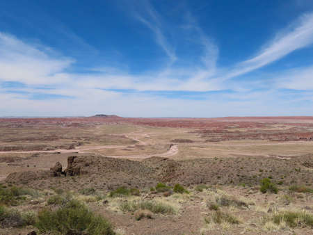 Painted Desert in the Petrified Forest National Park in Arizona.の写真素材