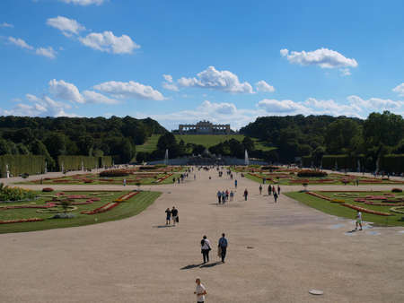 Schoenbrunn Palace and gardens in Vienna, Austria.のeditorial素材