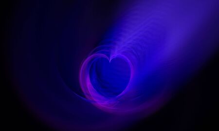 Blue Heart Falling Starの写真素材