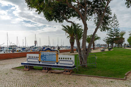 Olhao, Algarve, Portugal - February 2020: Jardim Pescador Olhanenseのeditorial素材