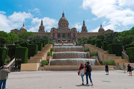 Barcelona Spain: panoramic views of the cityのeditorial素材