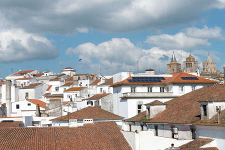 Evora, Portugal - February 2020: characteristic housesのeditorial素材