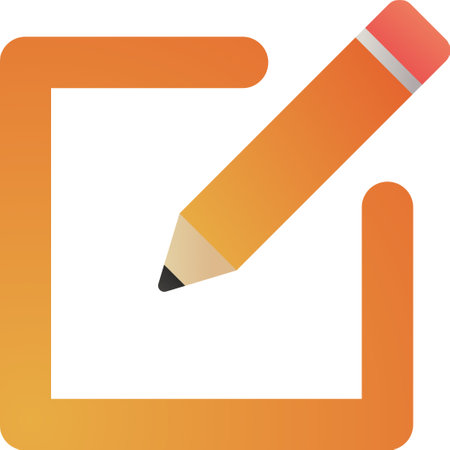 Edit Pencil Pen Icon, vector, flat, gradient, color, illustration, art for design, ui, web, interfaceのイラスト素材