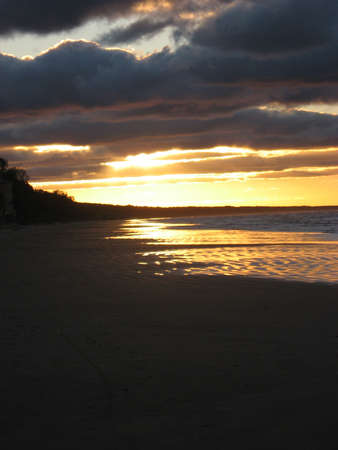 sunset at the seashoreの写真素材