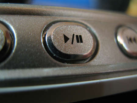 rounded play/pause buttonの写真素材