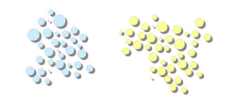 two different clustersのイラスト素材