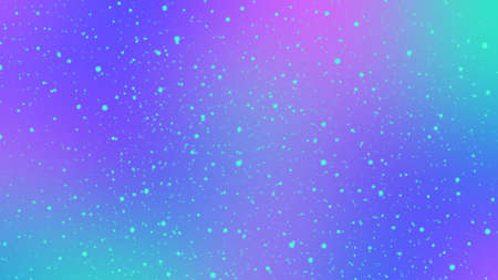 Abstract blurred blue and purple gradient background with small turquoise spots
