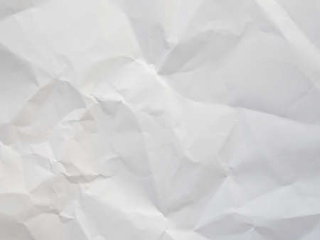 White crumpled paper texture backgroundの写真素材