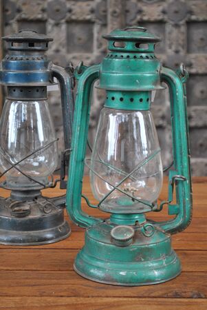 railway vintage antique lampの写真素材