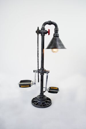 Industrial bycicle desk lampの写真素材