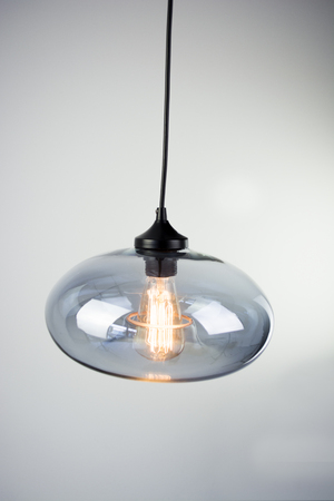 Gray glass pendant lampの写真素材