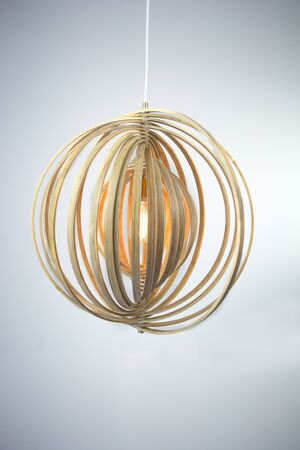 nordic wood pendant lampの写真素材