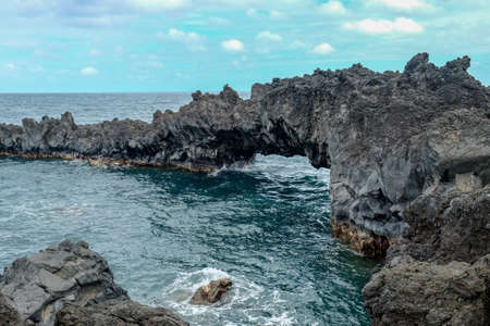 Rocks and sea - Hawaii USAの写真素材