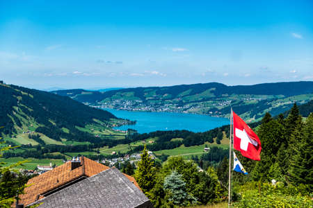 View of the lakeの写真素材