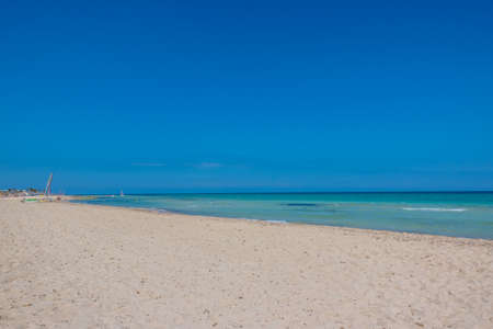 Beach with a view of the seaの写真素材