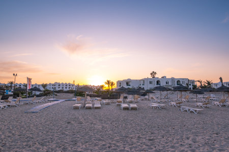 Sunset at the beachの写真素材