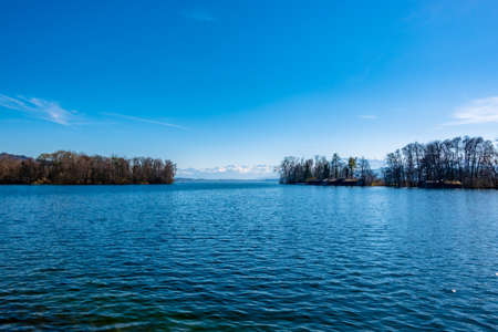 View of the lakeの写真素材
