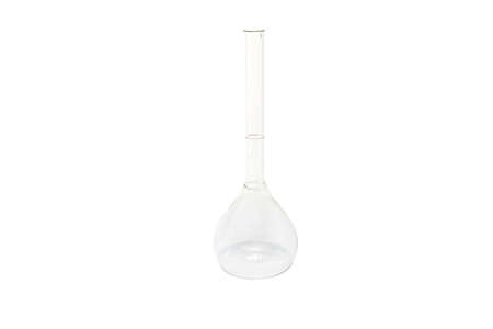 Chemical glass flask isolated on white backgroundの写真素材
