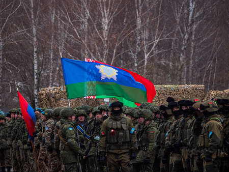 Kazan, Russia. 08 November 2021. Soldiers of the Belarusian Armed Forcesのeditorial素材