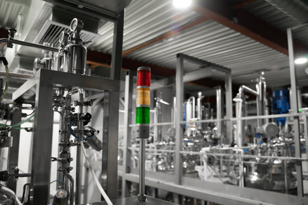 Industrial tower signal lights indicate the error status of the production line. Stack lights in...