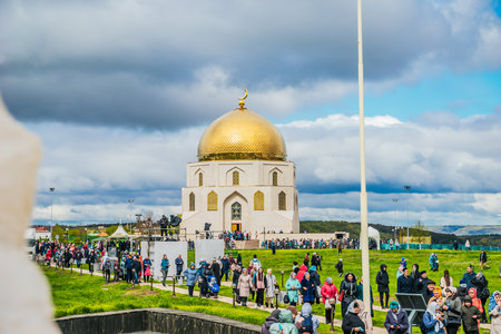 Bolgar, Tatarstan, Russia. May 21, 2022. Museum of Islam in the city of Bulgars in Tatarstan. The largest printed Quran in the world is stored there.のeditorial素材