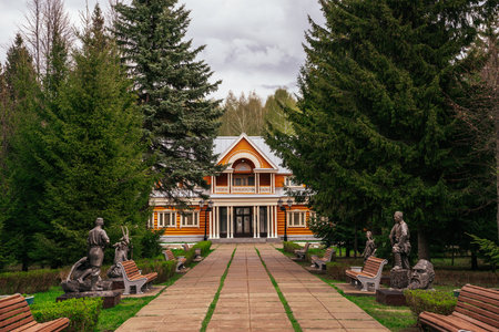 Novy Kyrlai, Russia. 2022, May 10. Gabdulla Tuqay State Literary and Memorial Museum Complexのeditorial素材