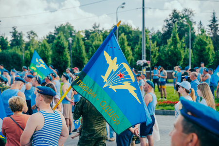 Day of the Russian Airborne Forces. Veterans of the Russian Airborne Forces.のeditorial素材
