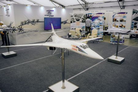 Model of military aircraft Tu-160 White Swanのeditorial素材