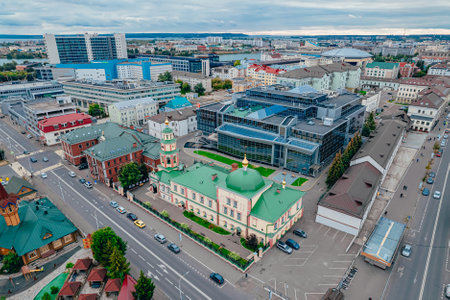 Church of the Descent of the Holy Spirit in the center of Kazan.のeditorial素材