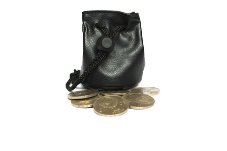 Purse with coins  の写真素材