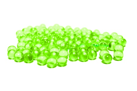 Green capsules  の写真素材