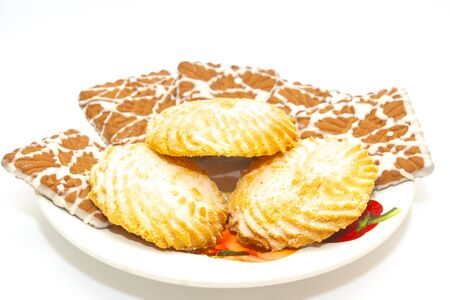 Plate with cookies  の写真素材