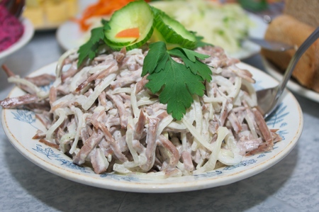 Delicious Organic vegetables Salad with mayonnaise