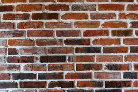 Wall of old red ceramic brick. Texture